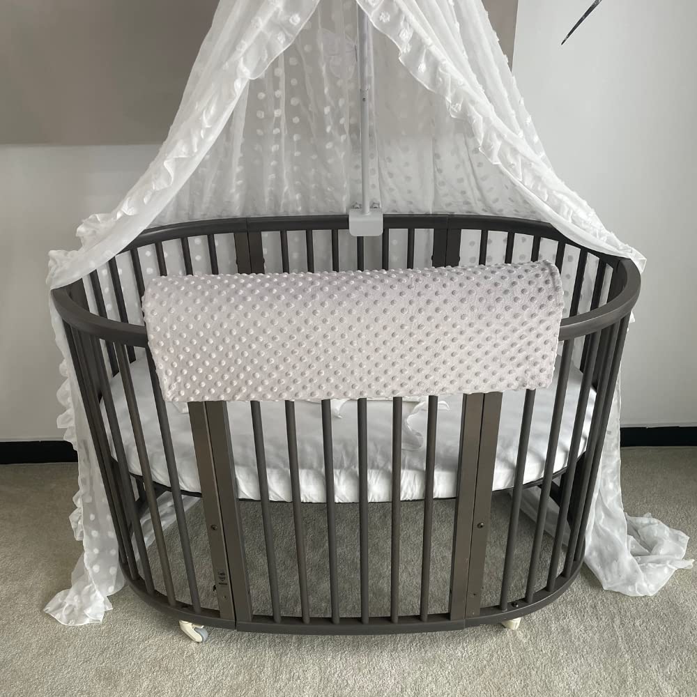 Wonder Space Bettkantenschutz für Kinderbetten, Bettgitter Polsterung Stoßstange - Anti-Kollision | Erhöhte Höhe | Sturzprävention, Einfache Installation Sicherheit Universelle Passform (Grau, 90cm)
