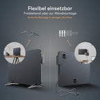 BR Bringer Infrarotheizung 450 Watt mit Smart Thermostat, WIFI & App - für Wandmontage oder als Standgerät für kleine Räume bis 10m² - sehr Energiesparend - Deutsche Qualitätsmarke (schwarz)