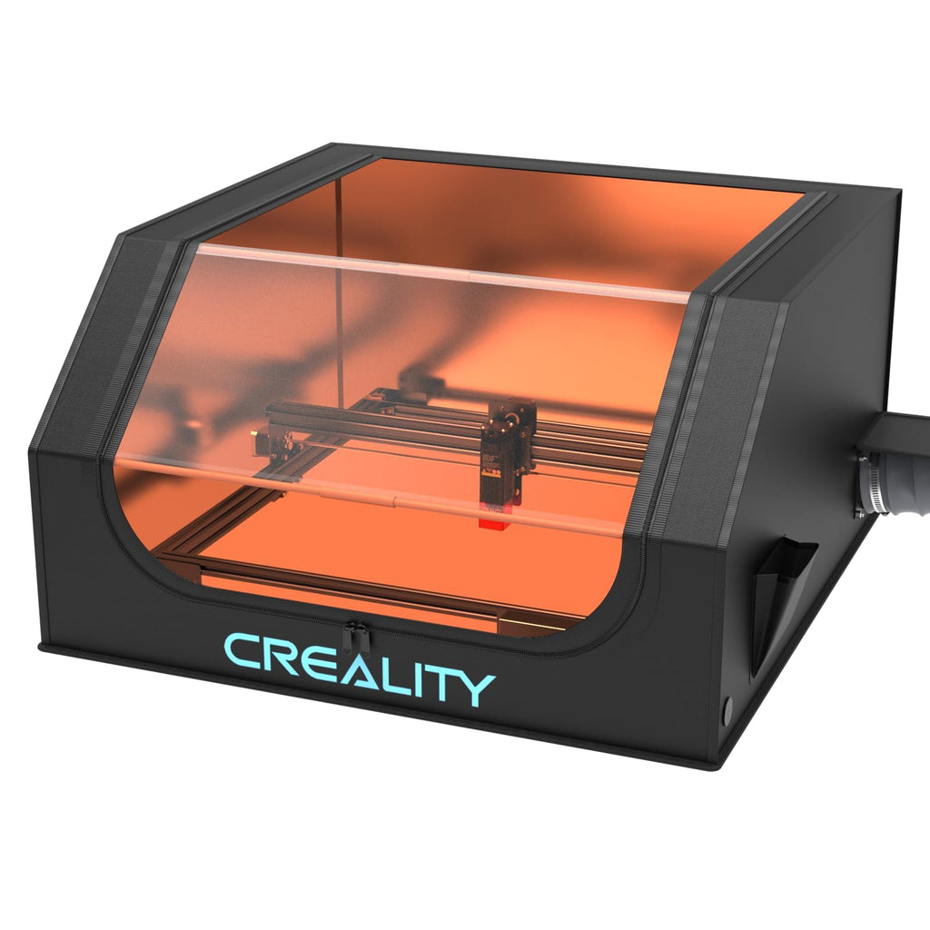Creality Lasergravierer Gehäuse mit Entlüftung, Laserschneider Schutzabdeckung mit Ventilator und Rohr, flammhemmend und rauchdicht für Creality und andere Lasergraviermaschine (72 * 70 * 40cm)