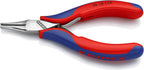 KNIPEX Elektronik-Greifzange mit durchgestecktem Gelenk mit Mehrkomponenten-Hüllen 115 mm, 35 12 115