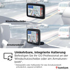 TomTom LKW-Navi GO Professional 2. Generation (6" großer kapazitiver Touchscreen mit Karten von Europa und Echtzeit-Verkehrsinformationen, speziell für LKW, Transporter, Busse und große Fahrzeuge)