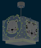 Dalber kinderlampe Pendelleuchte Hängelampe Baby Jungle Tiere Dschungeltiere, Kunststoff, Blau