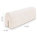 Bettkantenschutz für Kinderbetten 70 cm - Schutz für Bettrahmen Baby Bett rausfallschutz für boxspringbett bettgitter mit Bezug Kantenschutz Kinder Babybett Hellbeige
