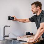 Bosch Professional Ortungsgerät GMS 120-27 (2xAA Batterien, max. Detektionstiefe Nicht-magnetisches Metall/magnetisches Metall/Spannungsführende Leitungen/Holz: 120/100/50/30 mm, Schutztasche)