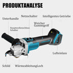 ANUPTTA - Akku Winkelschleifer Ø125mm 10000 U/min für 18V Makita Akkus - Bürstenloser Motor, Akku Flex Trennschleifer Zum Schneiden, Schleifen, Polieren（Nur Gehäuse）