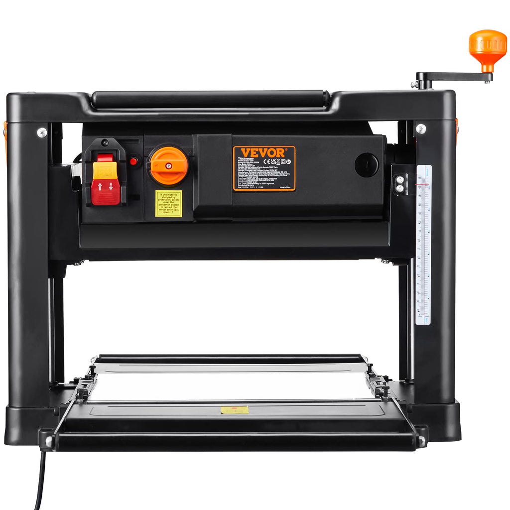 VEVOR Dickenhobelmaschine 2000W Leistung Dickenhobel 3 Hobelmesser Hobelmaschine Zwei Geschwindigkeiten 23500U/min Hobelbreite 33cm Schnittstärken 15cm Tischhobelmaschine Ideal zur Holzbearbeitung