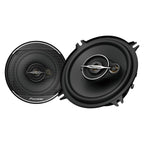 PIONEER TS-A1371F 13 cm 3-Weg-Koaxial-Lautsprecher Set mit 2 Lautsprechern (je 300 W max., 50 W Sinus), kraftvoller Klang, hoher Wirkungsgrad, 54 mm Einbautiefe, 121 mm Einbauausschnitt, mit Gitter