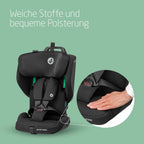 Maxi-Cosi Nomad Plus, Klappbarer Kindersitz, 15 Monate - 4 Jahre, 76 - 105 cm, Tragbarer Reiseautositz, Superkompakt & Leicht, Seitenaufprallschutz, Passt in Jedes Auto, Reisetasche, Authentic Black