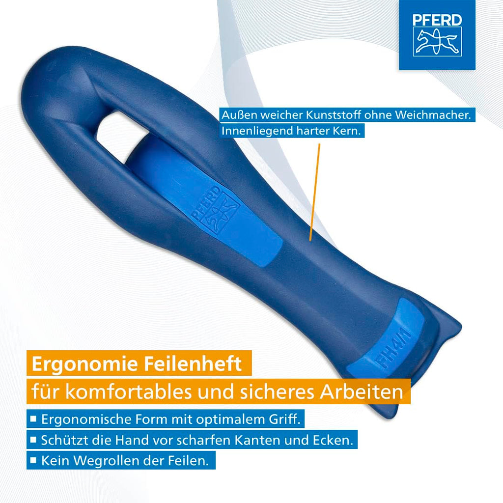 PFERD TOOLS Werkstattfeilen-Set in PVC-Rolltasche, 5 Feilen, 200mm, 11800520 - für ein umfassendes Anwendungsspektrum geeignet
