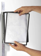 Durable Sichttafelwandhalter (Vario Magnet Wall 5, mit 5 Sichttafeln A4) schwarz, 591401