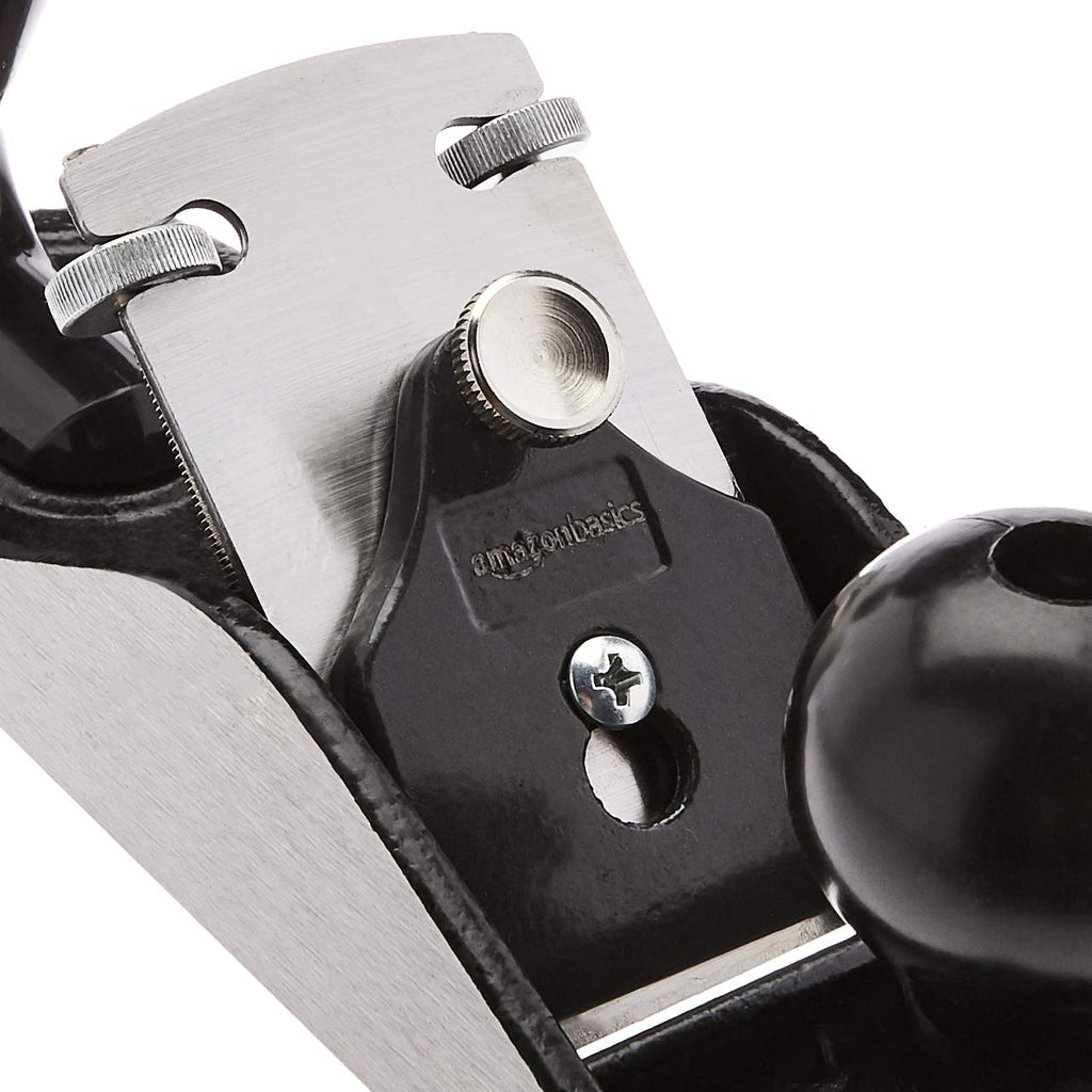 Amazon Basics No.4 Adjustable Universal Bench Hand Plane - 2-Inch Blade And Plastic Handles For Precision Woodworking, 5 cm, Grau/Schwarz