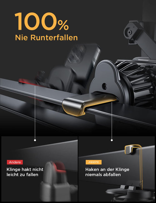 AINOPE Handyhalterung Auto Lüftung - [Schwerkraft-Design] [Einhandbedienung] Handy Halterung Auto, 2025 Autohalterung Auto Zubehör Für iPhone 16 e 15 14 13 12 11 Pro Max XR, Smartphone mit Hülle