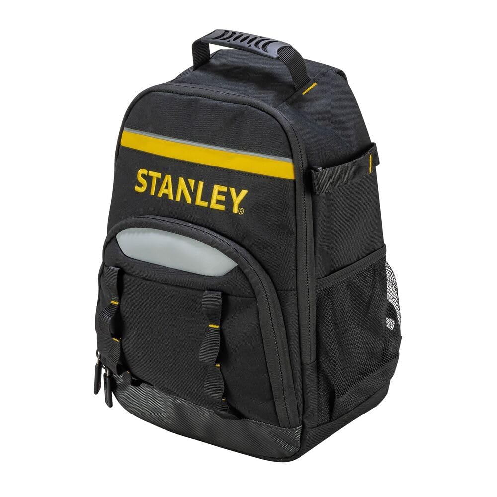 STANLEY Arbeitsrucksack Werkzeugrucksack (35 x 44 x 16 cm, robustes 600 x 600 Denier Nylon, Innenteiler, ergonomischer Rücken, Rucksack für Zubehör, Extrafach für Elektrowerkzeug) STST1-72335