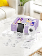 VSIFEHSO Babyphone mit Kamera 2,8 Zoll Baby Monitor 720p Baby Phone Digitalzoom Zwei-Wege-Audio VOX-Modus Nachtsicht Temperaturüberwachung Schlaflied Wecker