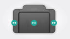 Philips ACC2320 USB-Fußschalter, 3 Pedal-Design Schnellvorlauf, Wiedergabe, Schnellrücklauf, CD mit Treibern und Konfigurationssoftware Anthrazit