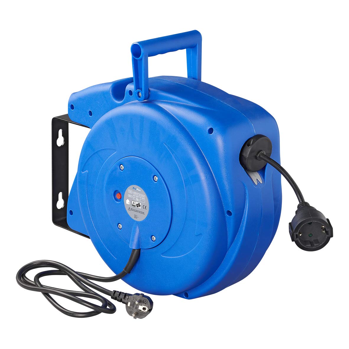 ProPlus 580786 Automatischer Kabelaufroller 15M, Schwarz, Blau