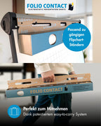 Folio Contact Flipchart Folie – elektrostatisch haftend, kariert, haftet ohne Kleber auf glatten Flächen, repositionierbar – 60 × 80 cm