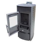 NEMAXX® P9 Pelletofen 11 kW bis 220m³ – Elektrokamin mit ECO-Modus,Wi-Fi Ready,Wochen-Timer & Überhitzungsthermostat für effizientes Heizen – Schwarz