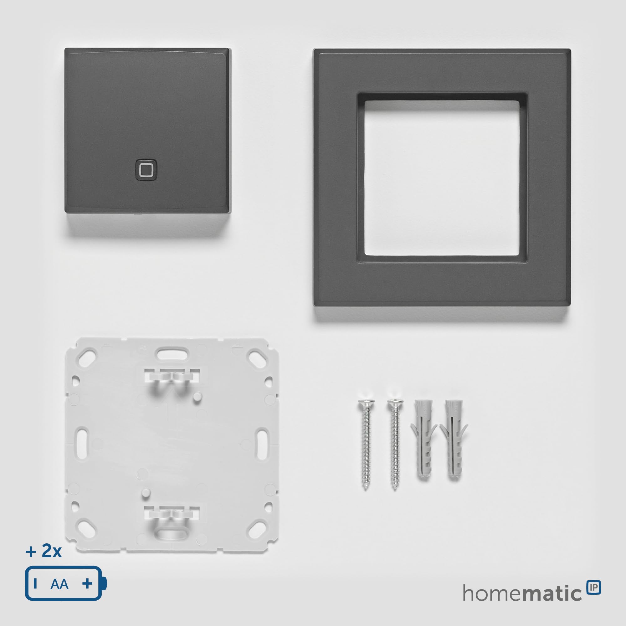 Homematic IP Smart Home Temperatur- und Luftfeuchtigkeitssensor – innen, anthrazit, steuert digital Heizkörper/Fußbodenheizung App, Alexa, Google Assistant, Temperaturmessung, Energie sparen, 160530A0