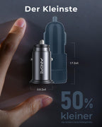 AINOPE 24W Zigarettenanzünder USB, [Mini Metall] 12V USB Adapter Auto Ladegerät, 4.8A Car Charger Steckdose Auto Handy Ladegerät für iPhone 17 Air, Galaxy S25, iPad Pro, Huawei, Xiaomi und mehr
