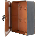 Kare Design Schlüsselkasten Safe, Schwarz, Schrank, Vintage Safe, mit 6 Haken, Stahl, Klein, 31x24x13 cm (H/B/T)