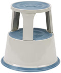 WEDO Metall-Kickstool mit Rollen – robuster Rollhocker aus Stahl mit Federrollen & rutschfester Trittfläche, Made in Germany, 150 kg Tragkraft