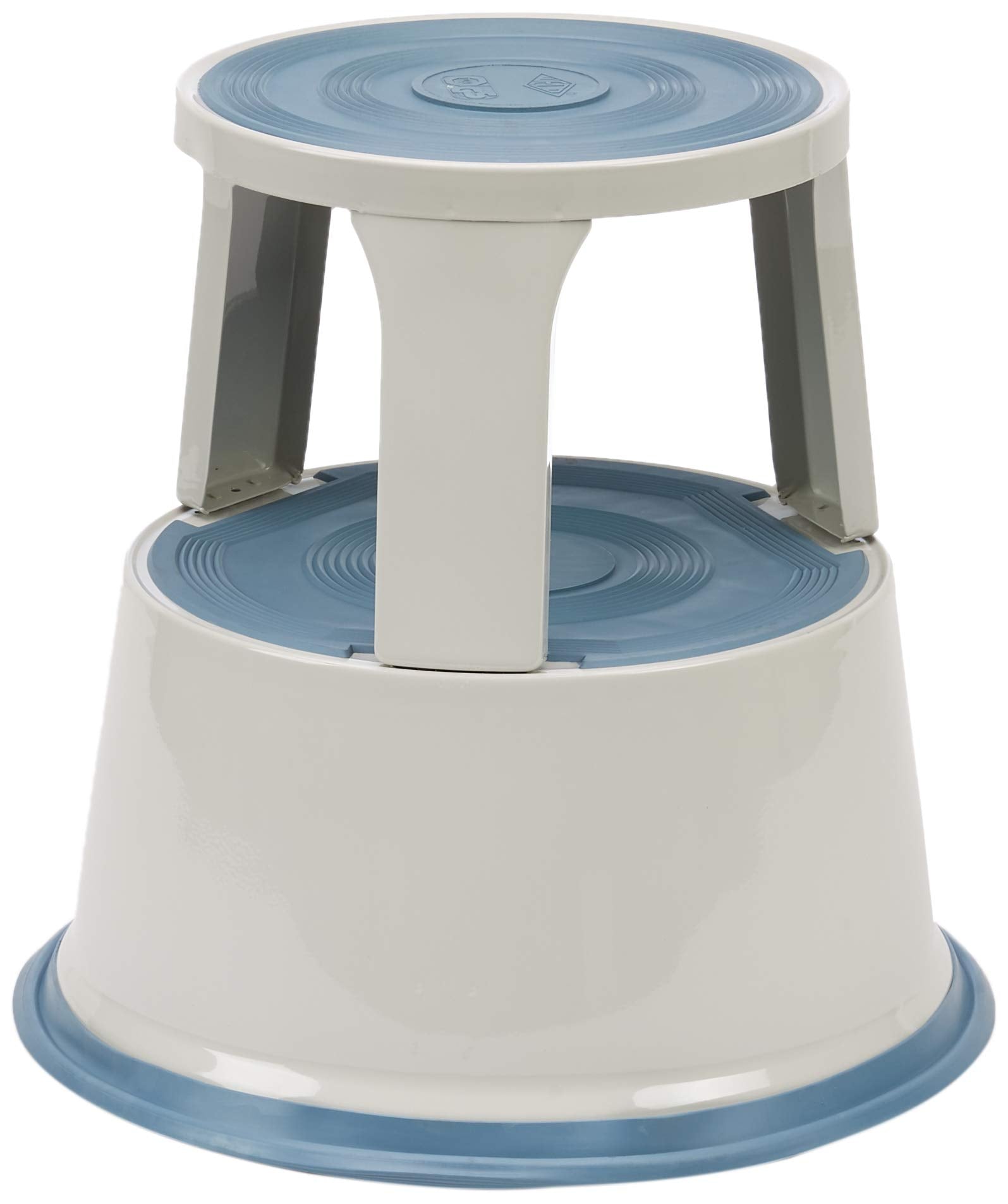 WEDO Metall-Kickstool mit Rollen – robuster Rollhocker aus Stahl mit Federrollen & rutschfester Trittfläche, Made in Germany, 150 kg Tragkraft
