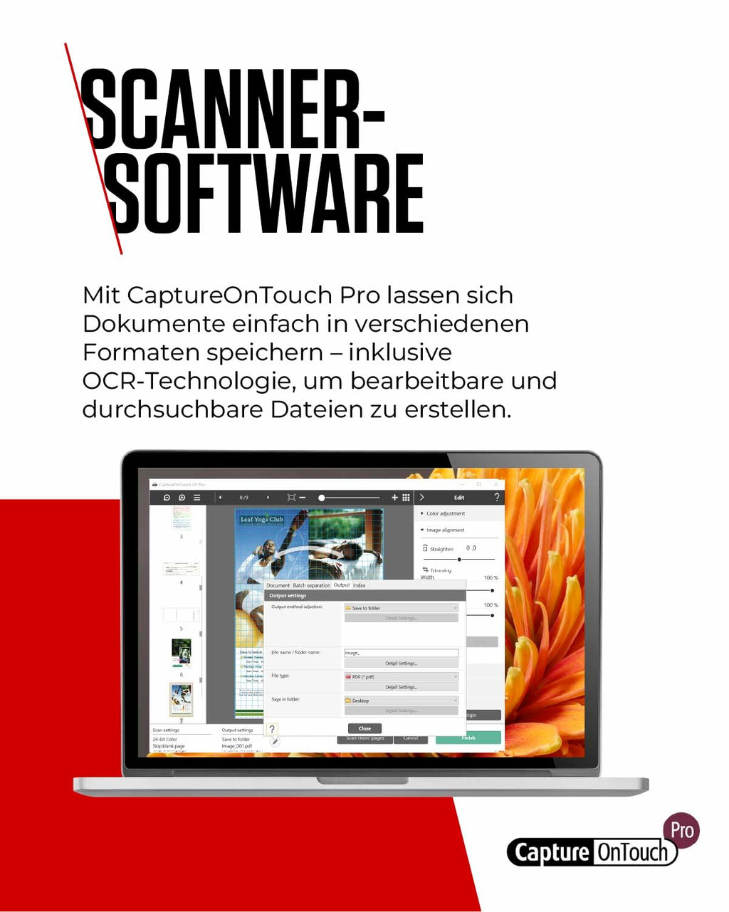 Canon imageFORMULA DR-C230 Scanner | Dokumentenscanner | Duplex Scanner mit Einzug für Homeoffice & Büro mit USB | 60 Blatt Einzug | Bis zu 30 Seiten pro Min | Canon CaptureOnTouch Software