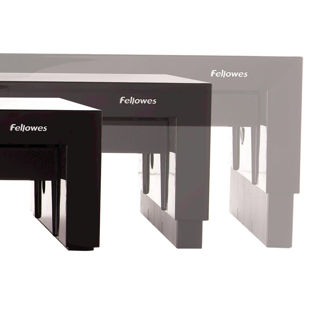 Fellowes Monitorständer Designer Suites, höhenverstellbar um 4 cm, ergonomisch, mit Aufbewahrungsfach, für Monitore bis 21 Zoll bzw. 18 kg
