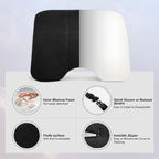 EASY EAGLE Auto Nackenkissen aus Wildleder und Memory-Schaum, Nackenkissen mit Abnehmbarem Befestigungsgurt für Autositz, Schwarz, 1 Stück