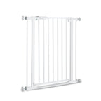 hauck Clear Step Autoclose 2, Weiß - Kinderschutzgitter Hundegitter Verstellbare Breite 75-80cm, 77cm Hoch, Selbstschließend, Flacher Einstieg, Beidseitige Einhand Öffnung, ohne Bohren