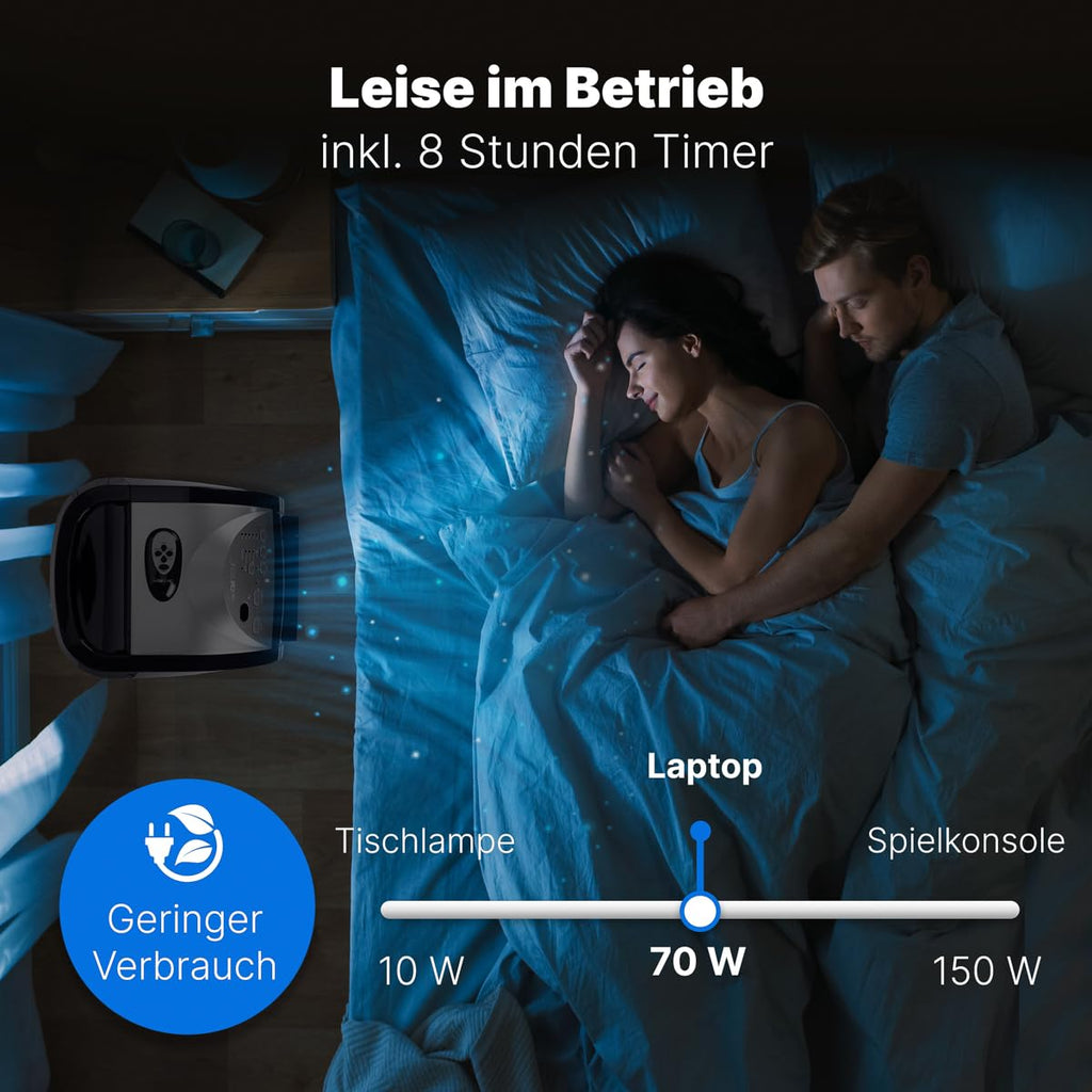 Clatronic 3in1 Luftkühler, Luftentfeuchter und Luftreiniger, 3 Stufen, 8 Std. Timer, inkl. Fernbedienung, 4,5 Liter Wassertank, 90° oszillierend, 4 Rollen, 70 Watt, LK 3742 schwarz