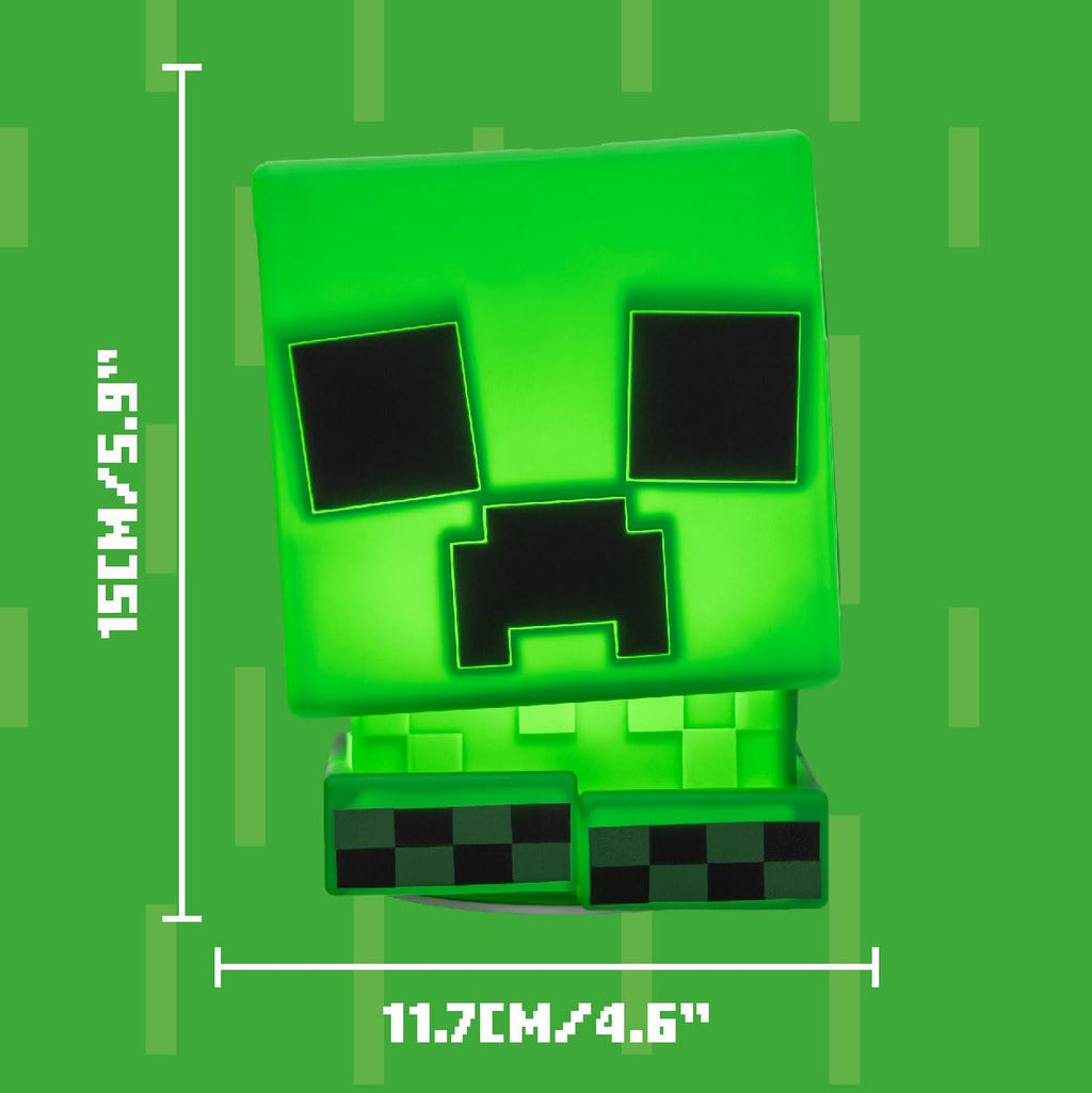 Paladone SquishyGlo Silikon-Lampe Creeper aus Minecraft, offiziell lizenziert, schnurlose, wiederaufladbare Gaming-Lampe für Kinder und Jugendliche, Schlafzimmerdekoration, Sammlerstück