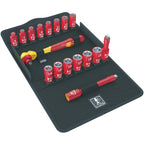 Wera 05004970001 8100 SB VDE 1 Zyklop Knarrensatz, Isoliert, Umschalthebel, 17-teilig, 3/8 Zoll
