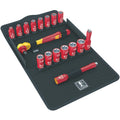 Wera 05004970001 8100 SB VDE 1 Zyklop Knarrensatz, Isoliert, Umschalthebel, 17-teilig, 3/8 Zoll