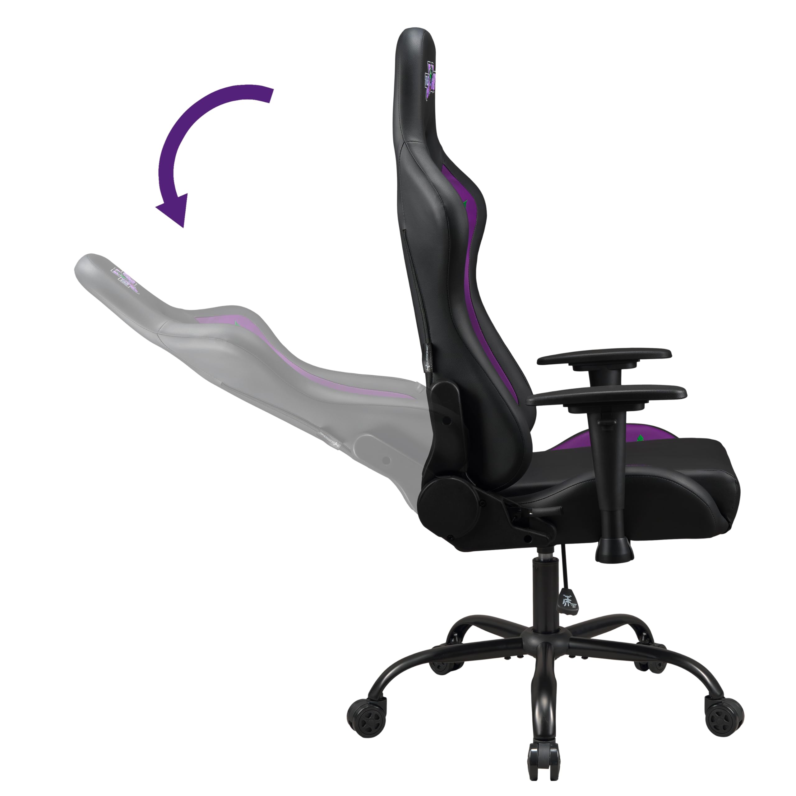 SUBSONIC Joker - Gaming Stuhl oder Bürostuhl, Gamer Sessel für Erwachsene, Bequeme Sitzfläche, integrierte Kopfstütze, Armlehnen und Höhe verstellbar, ergonomische Rückenlehne - Schwarz.