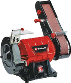 Einhell Stand-Bandschleifer TC-US 350 (350 Watt, Schleifband-/Schleifscheibenfunktion, Schutzhaube, Funkenschutzglas, inkl. Grobschleifscheibe + Schleifband) Kabelgebunden
