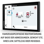 Garmin dēzl LGV 610 EU – LKW-Navigationsgerät mit Farbdisplay, vorinstallierten EU Karten (46 Länder), fahrzeugspezifischem Routing, Echtzeitdienste & Zielorte mit Satellitenbildern