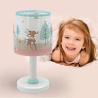 Dalber Kinder Tischlampe Nachttischlampe kinderzimmer Loving Deer Reh Tiere Rosa, 61271, E14