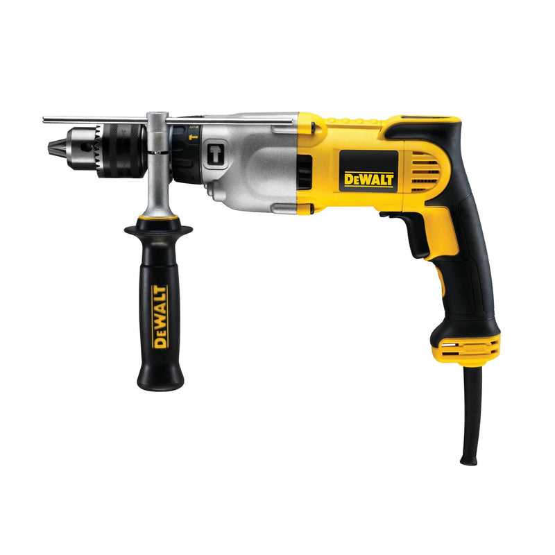 DEWALT 2-Gang-Diamant-Bohrmaschine D21570K (1.300 Watt, für Bohr- und Schlagbohrarbeiten in Beton, Holz, Metall sowie Trockenkernbohrungen, max. Bohr-ø Bohrkronen: 127 mm)