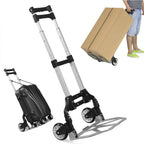 Yaheetech Sackkarre klappbar Transportkarre mit Gummiräder Stapelkarre Handewagen mit Anti-Rutsch Handgriff Transportwagen Trolley belastbar bis 75 kg
