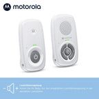 Motorola Nursery AM21 Audio-Babyphone – Digitaler Monitor mit DECT-Technologie zur Audioüberwachung – große Reichweite – hochempfindliches Mikrofon – Weiß