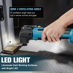 Multifunktionswerkzeug akku für Makita 18V Akku (Ohne Akku), Oszillationswerkzeug Akku mit 23 Zubehör, 6 Einstellbare Geschwindigkeiten Multitool zum Entfernen, Schaben, Schneiden