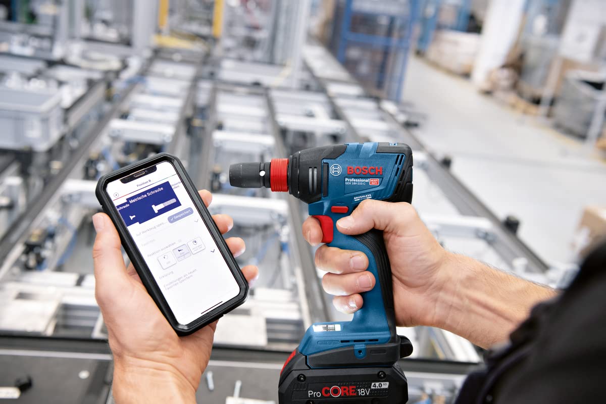 Bosch Professional 18V System Akku Drehschlagschrauber GDX 18V-210 C (max. Drehmoment 210 Nm, inkl. 2x Akku GBA 18V 5.0Ah, Schnellladegerät GAL 18V-40, L-BOXX)