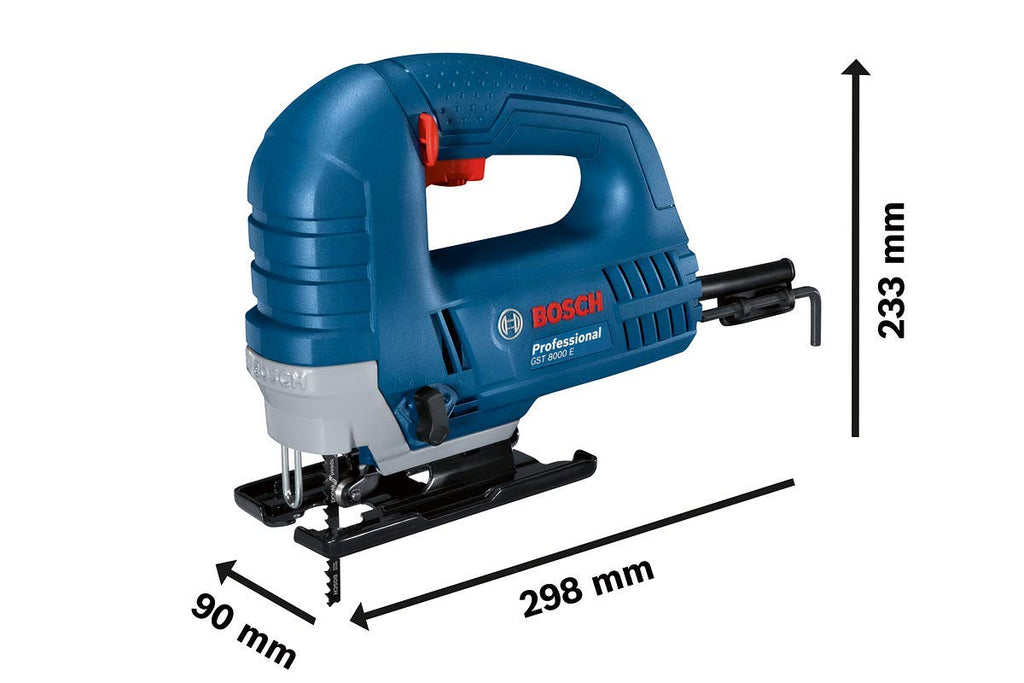 Bosch Professional Stichsäge GST 8000 E (inkl. 1x Sägeblatt T144 D, Spanreißschutz)