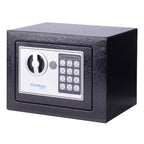 DONAU TECH Digitaler Mini Tresor 4,6L / 23 x 17 x 17 cm/Manuell-digitaler Elektronischer Safe Klein Möbeltresor/mit Digitaler Passwort & 2 Sicherheitsschlüssel Tresor/Schwarz