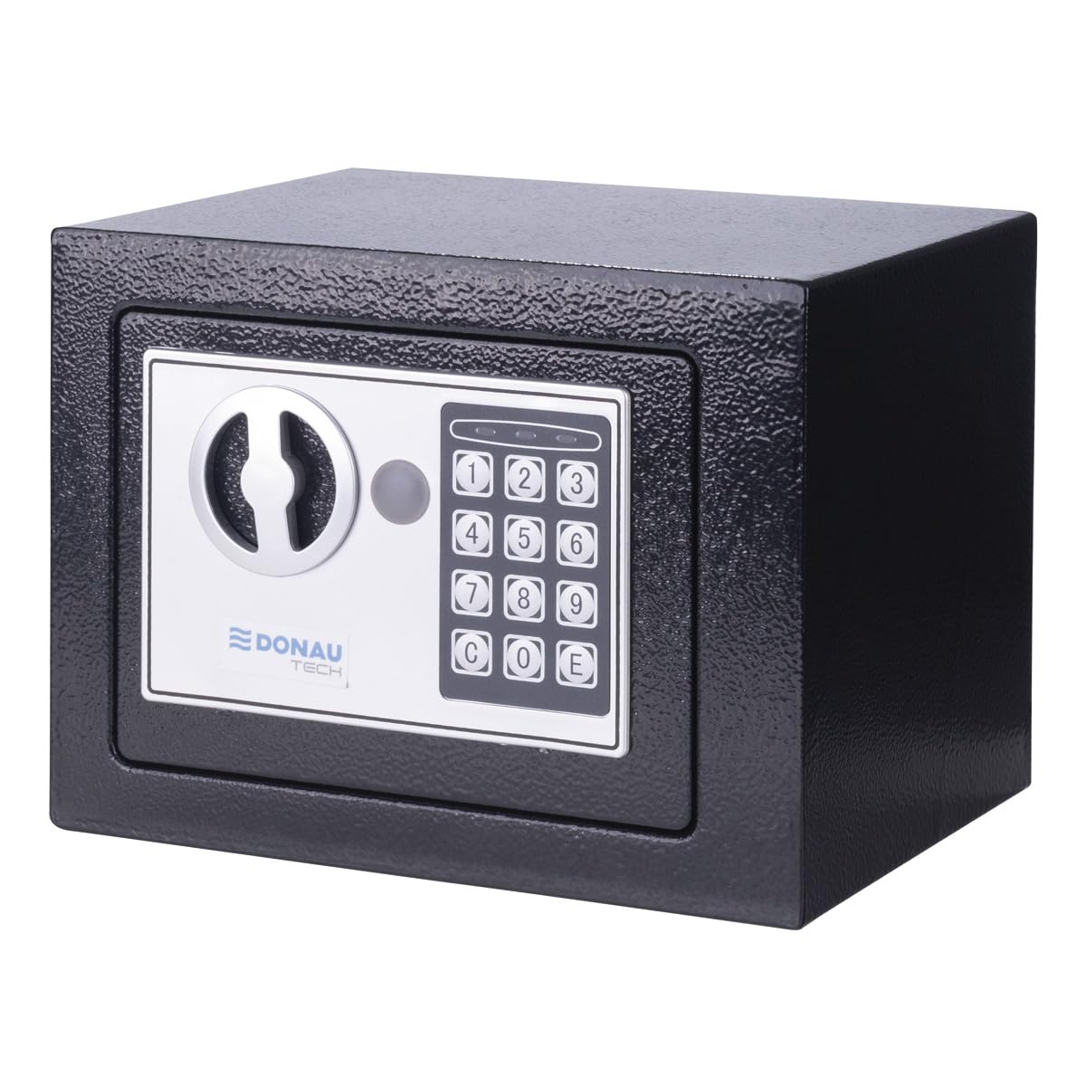 DONAU TECH Digitaler Mini Tresor 4,6L / 23 x 17 x 17 cm/Manuell-digitaler Elektronischer Safe Klein Möbeltresor/mit Digitaler Passwort & 2 Sicherheitsschlüssel Tresor/Schwarz