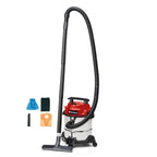 Einhell Nass-Trockensauger TC-VC 1812/1 S (1250 W, 180 mbar, 4 Lenkrollen, 12 L Behälter, inkl. Fugen- & Kombidüse, Schaumstofffilter, Schmutzfangsack & Filterbeutel)