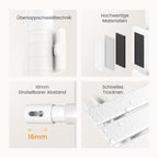EMKE WiFi Handtuchheizkörper Elektrisch 1041x600 mm - Flach Badheizkörper Elektrisch, Elektrischer Handtuchwärmer Handtuchtrockner Handtuch Heizkörper Bad mit Thermostat und Heizstab - 600W, Weiß