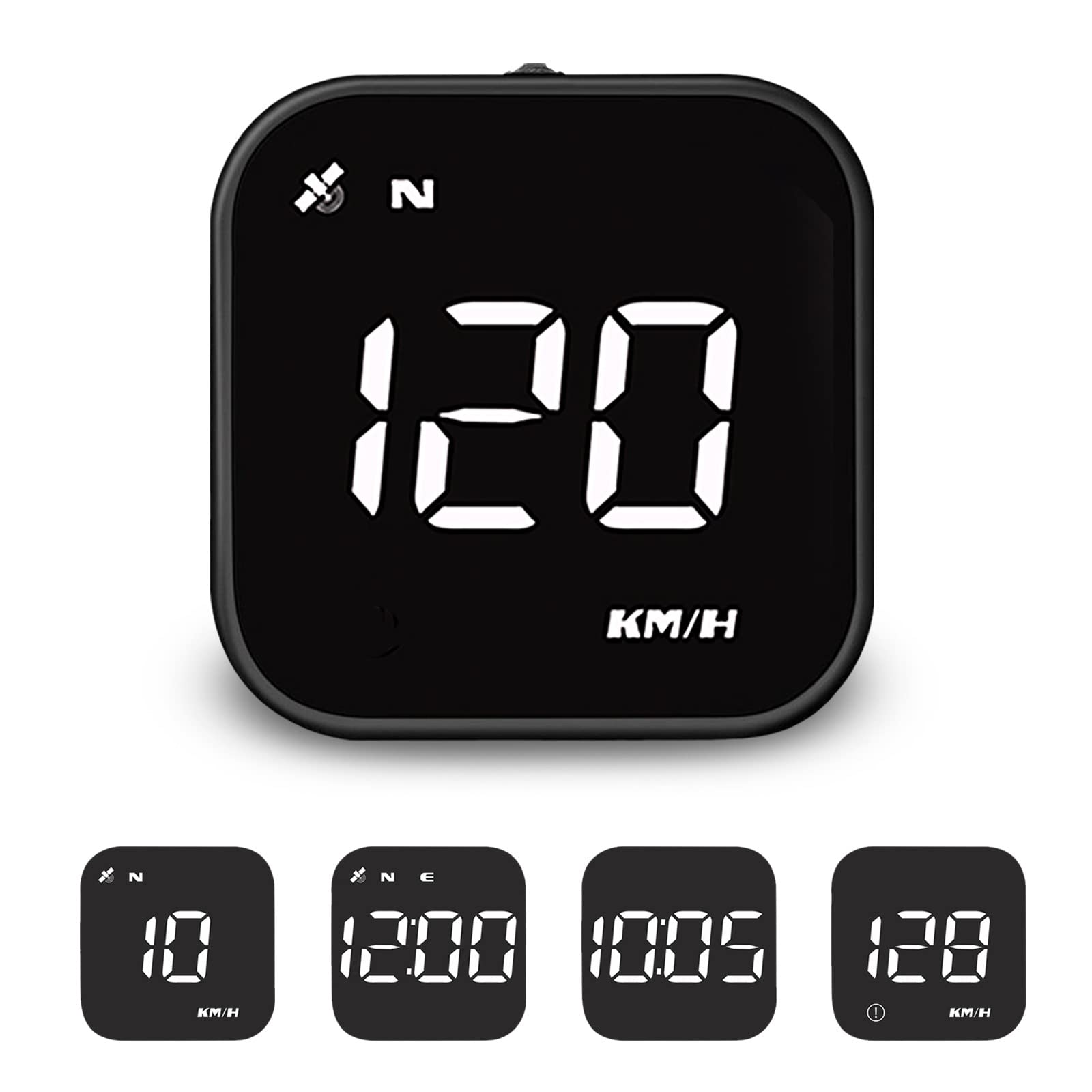 iKiKin Head Up Display Auto HUD Display KMH MPH GPS Smart Tachometer, 2.0'' LCD Bildschirm mit Übergeschwindigkeitsalarm Ermüdungswarnung, Navigationskompass für alle Fahrzeuge
